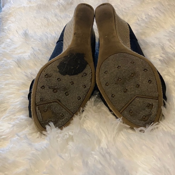 Black Open Toe Wedges - Picture 3 of 4